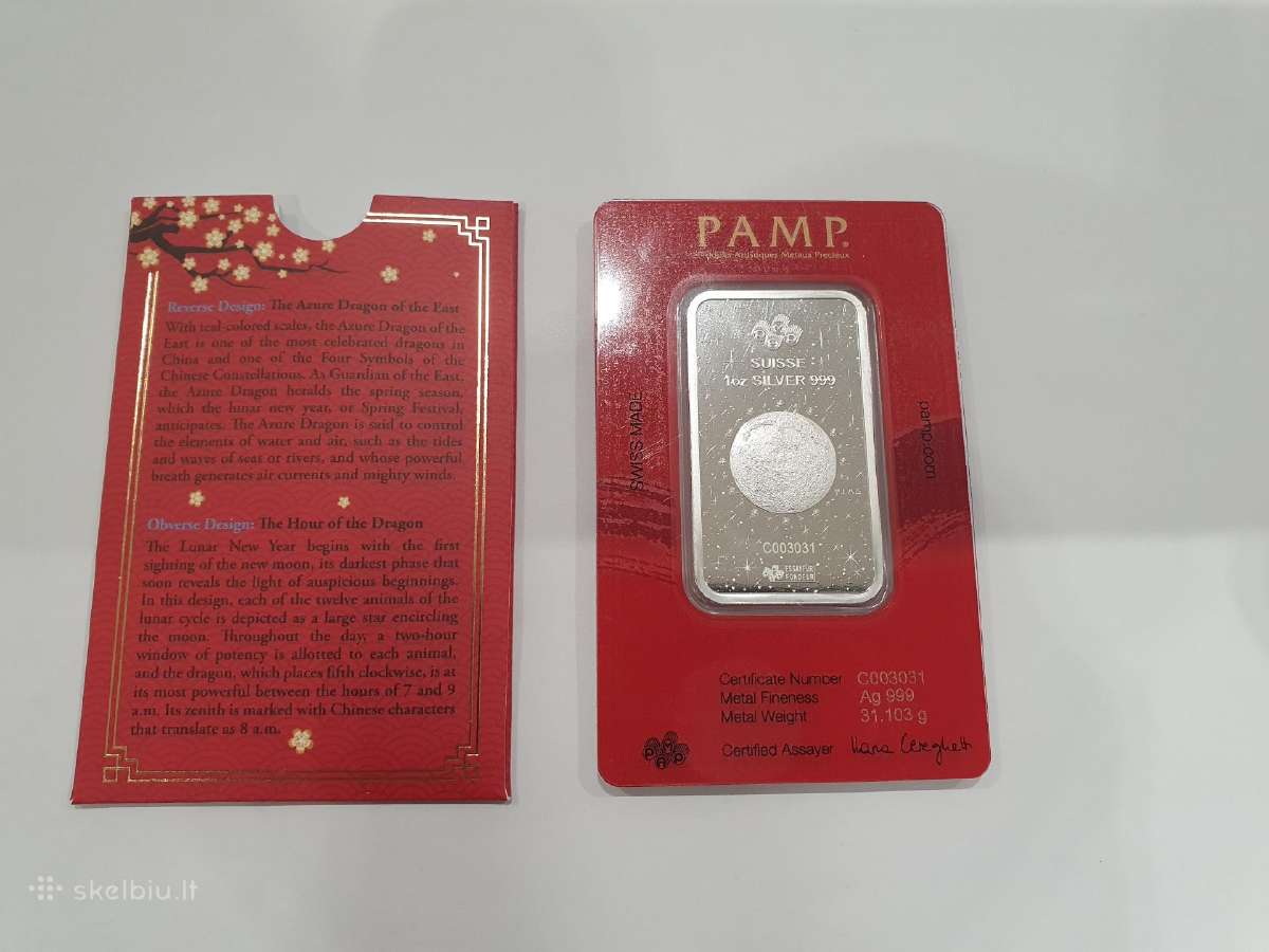 P.a.m.p. 2024 m Drakono metai 1oz Sidabras - nuotraukos Nr. 2