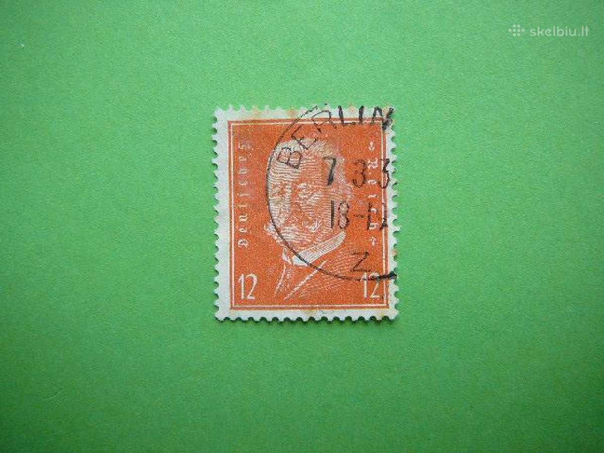 Reichsprezidentas Vokietija 1932 12pf vkt466a