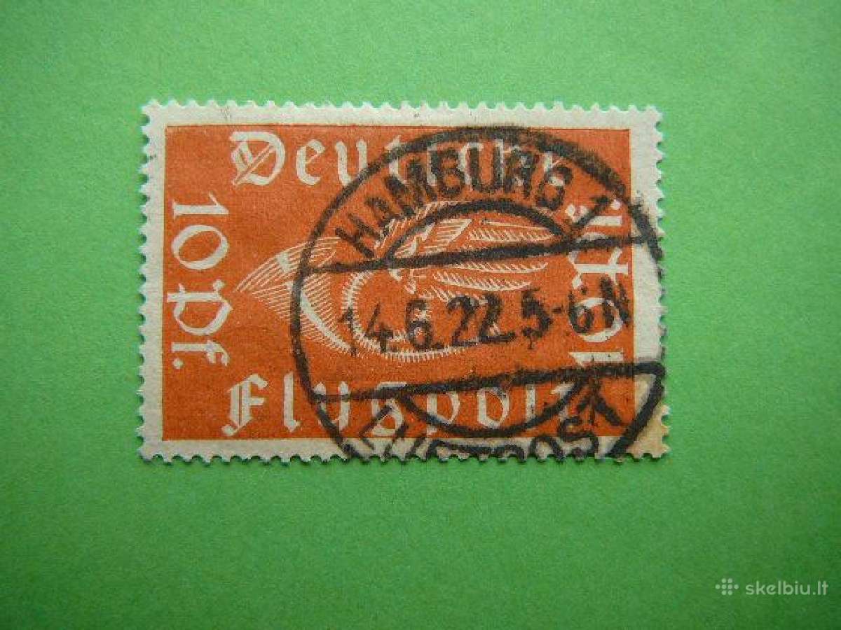 Vokietija Pasto ragelis 1919 10pf vkt111a