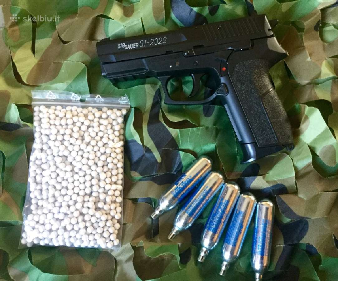Airsoft Sig Sauer Co2 + balionėliai + šratai