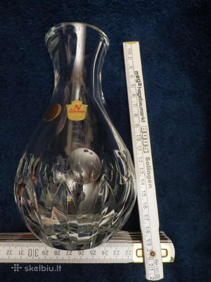 Vaza Nachtmann krištolas vokiška vintažinė ~19 cm - nuotraukos Nr. 3