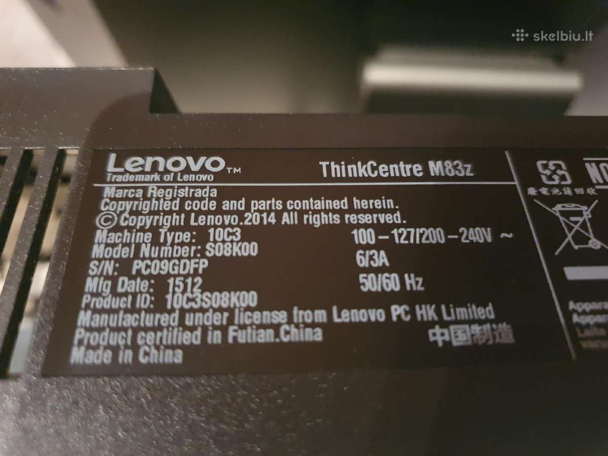Lenovo Thinkcentre M83z 22" fhd all in one - nuotraukos Nr. 7