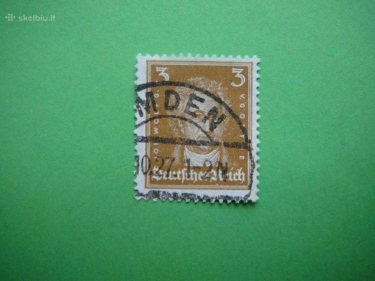 Poetas J. Gete Vokietija 1926 3pf antsp. vkt385a