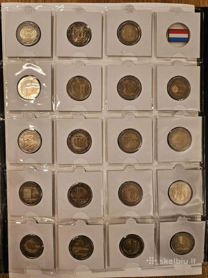 226 vnt. unikalių 2€ monetų kolekcija