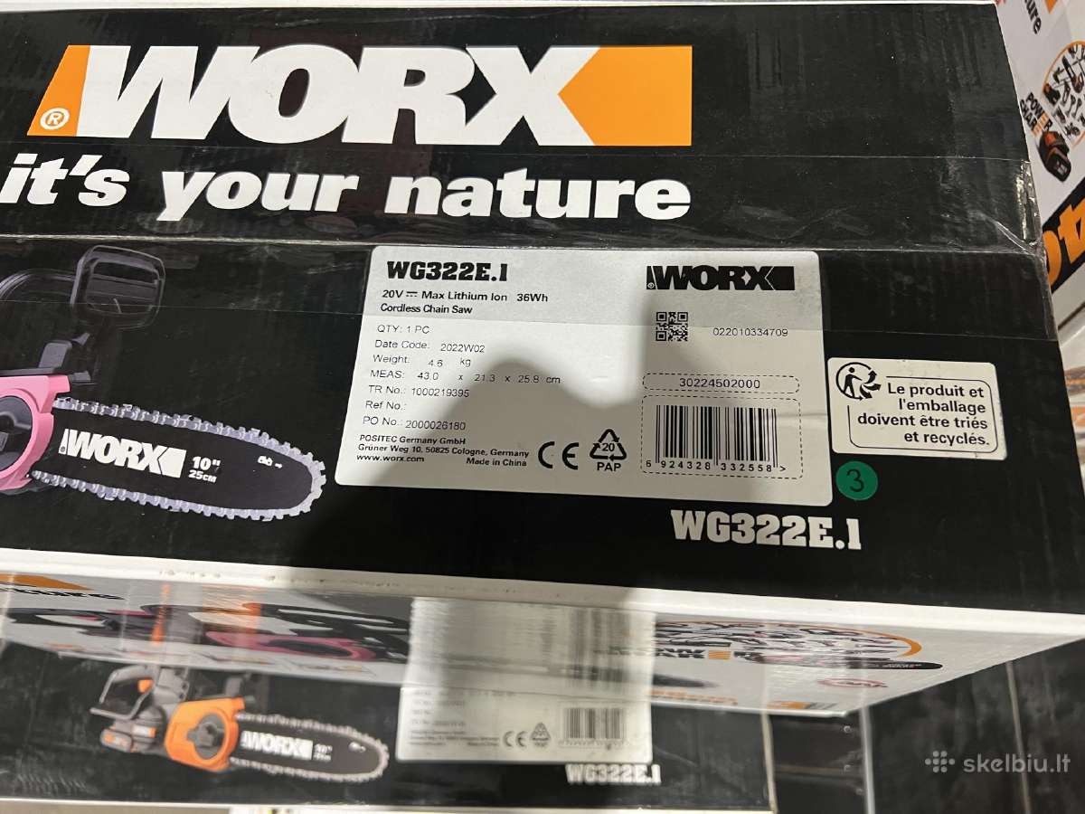 Worx 40v grandininis pjūklas - nuotraukos Nr. 7