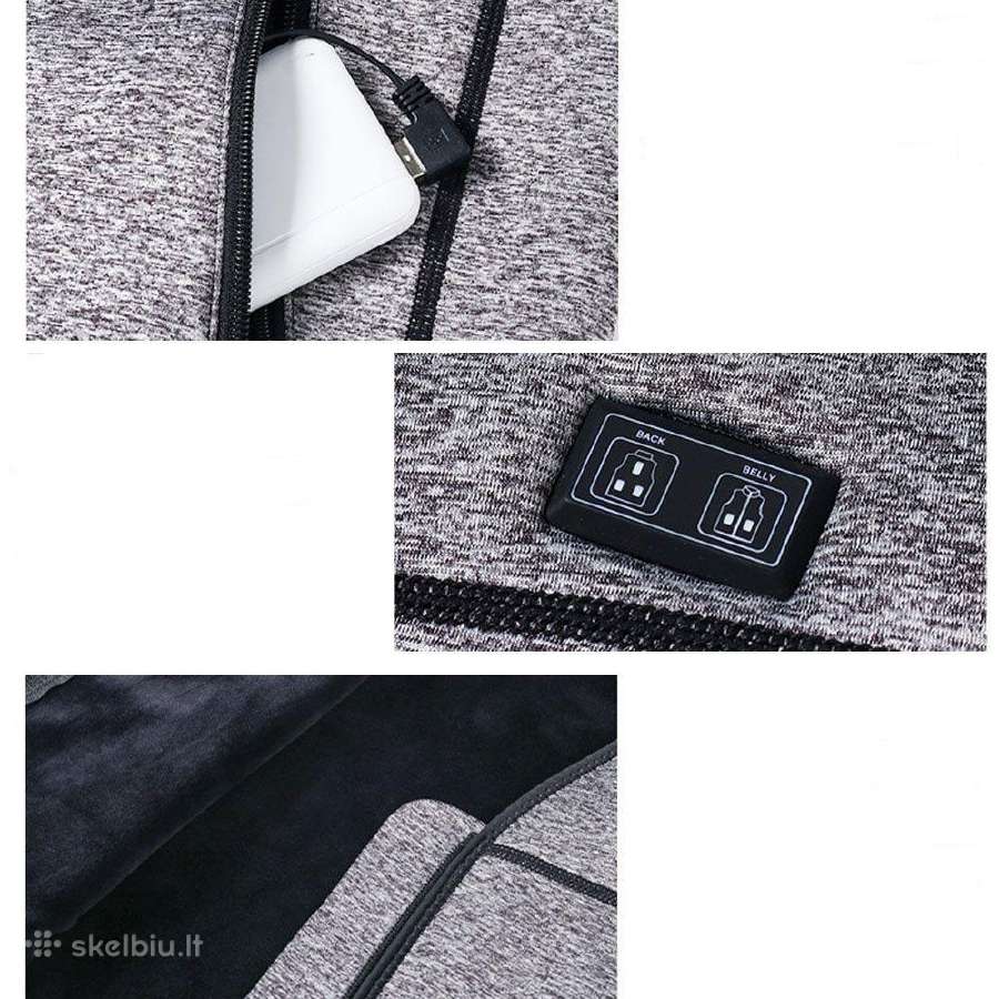 Įvairios! Juoda šildoma liemenė su usb jungtimi - nuotraukos Nr. 4