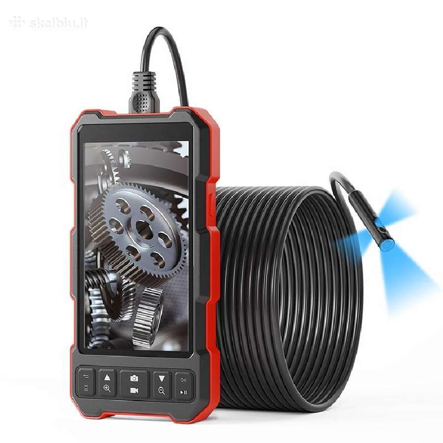 Endoskopine kamera 5m su trijomis kameromis ir LCD