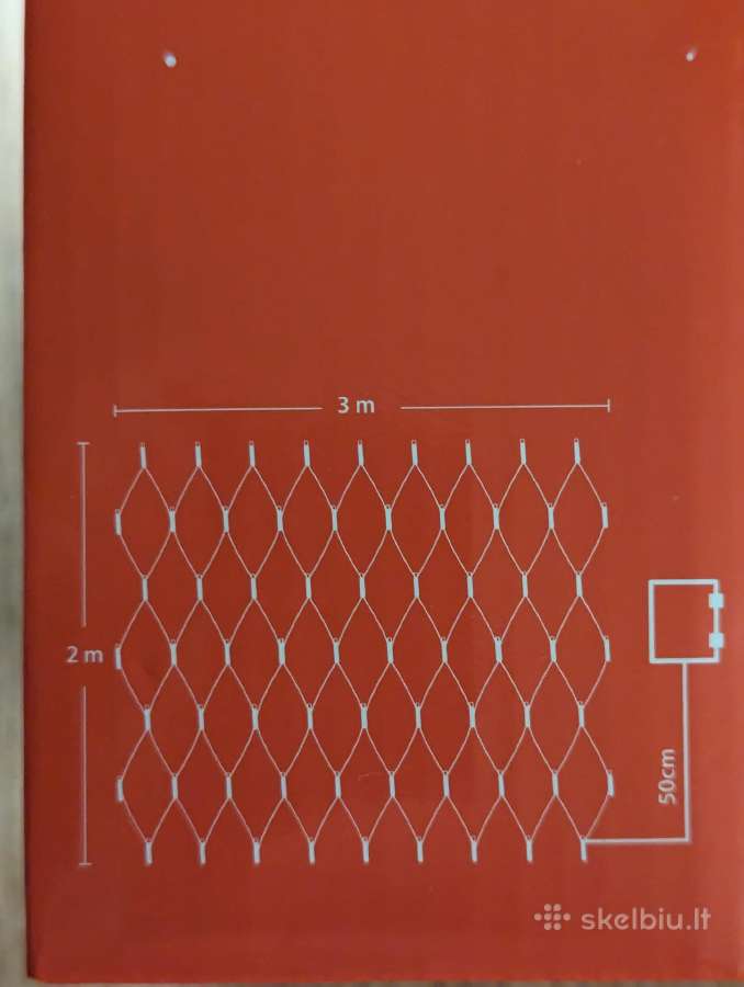192 LED girlianda tinklas 2x3m 200x300 - nuotraukos Nr. 5