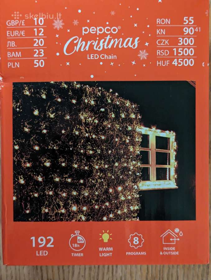 192 LED girlianda tinklas 2x3m 200x300