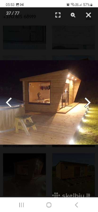 Karkasinė Pirtis 3x6 Kubilai su LED apšvietimu - nuotraukos Nr. 36