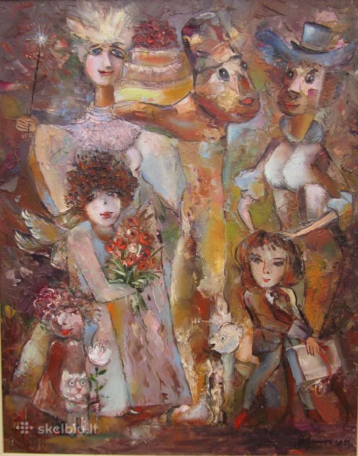 Paveikslas "Gimimo diena". Drobė-aliejus.
