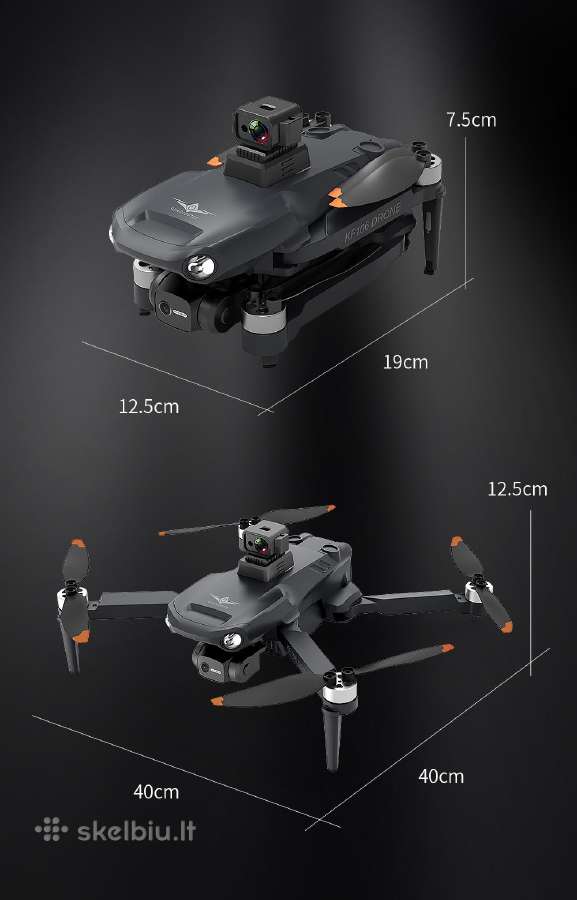 Dronas K106 Max su dviejomis baterijomis GPS WiFi - nuotraukos Nr. 8