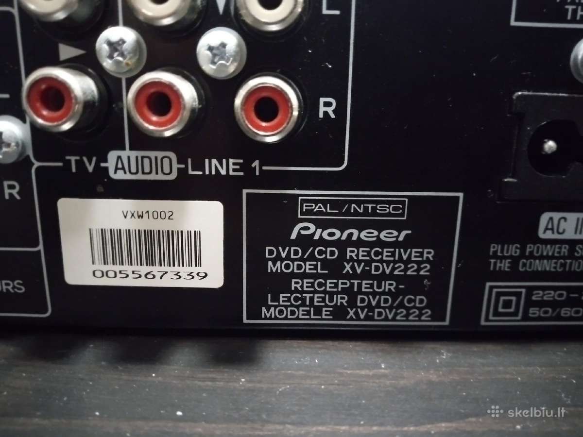 Pioneer CD/dvd XV-dv222 receiver - nuotraukos Nr. 2