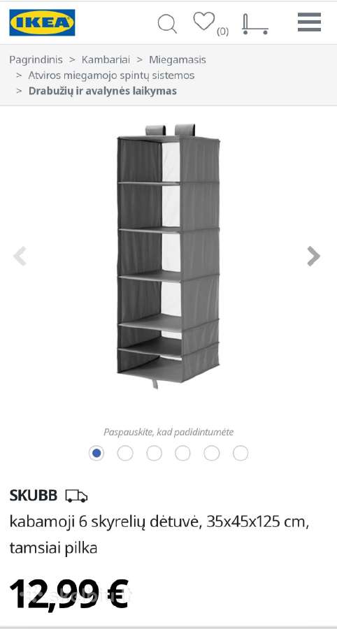 Ikea kabinamoji dėtuvė + stalčiukai - nuotraukos Nr. 3