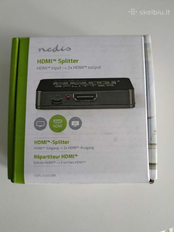 Adapteris Hdmi Splitter ir Hdmi 1m 8k laidas - nuotraukos Nr. 2