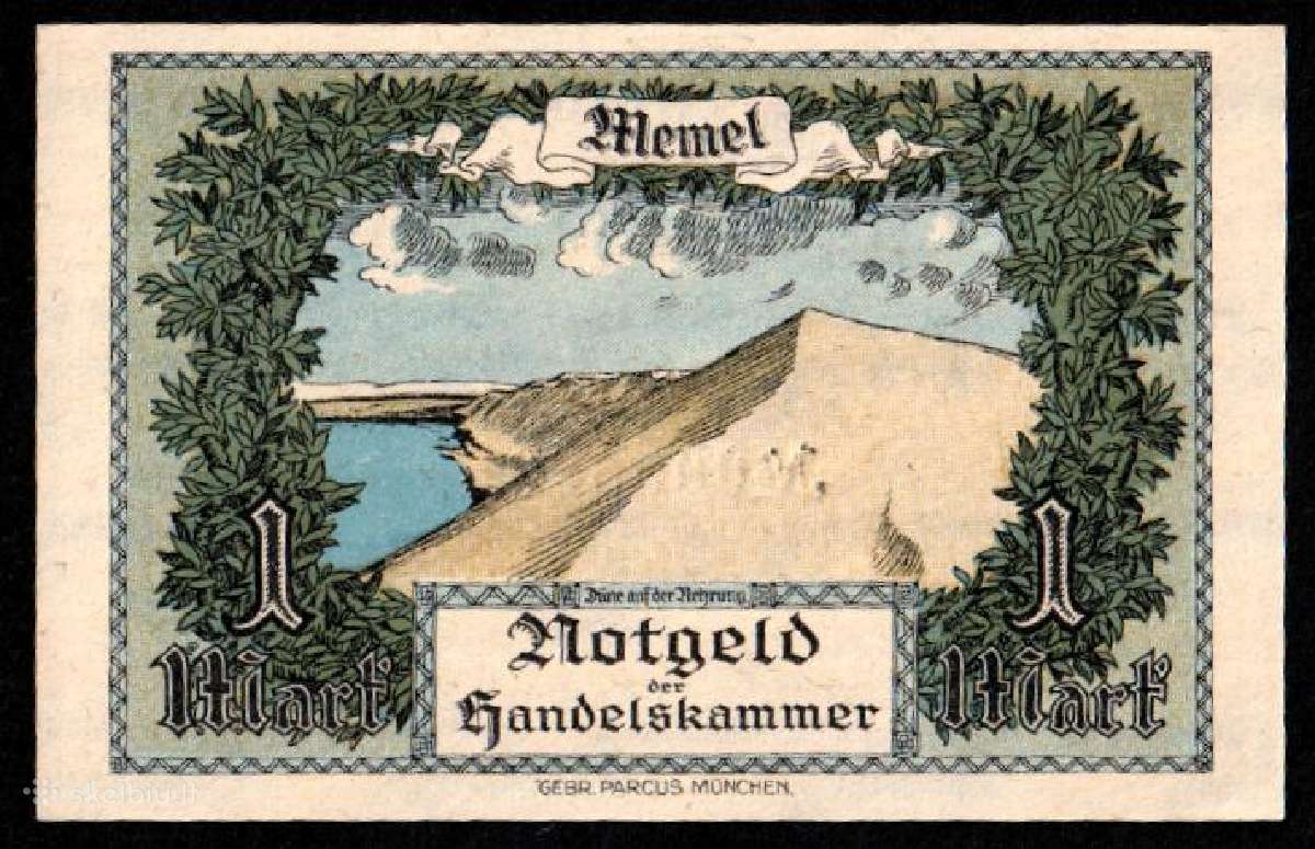 Parduodamas Memel 1922 m.notgeldų 1-100 mark.unc