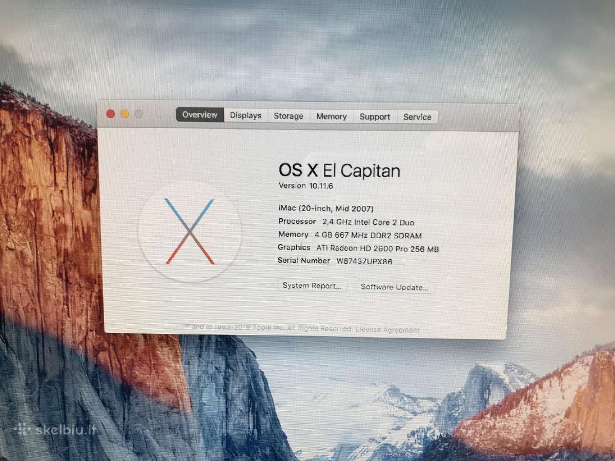 iMac 20-inch su El Capitan - nuotraukos Nr. 9
