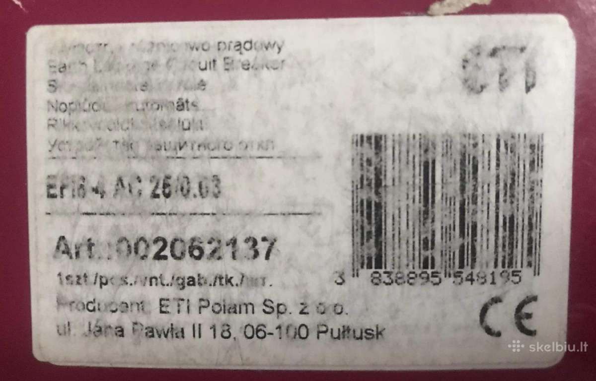 Automatinis išjungiklis - nuotraukos Nr. 3
