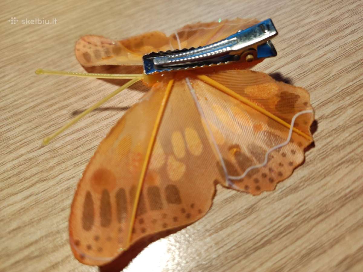 Dekoratyvinis drugelis segtukas, oranžinis - nuotraukos Nr. 4