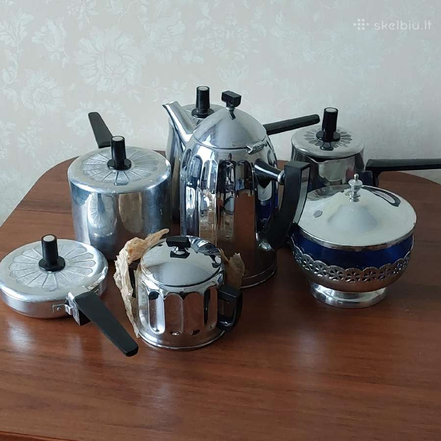 Melchiorinių ir aliumininių indų komplektas