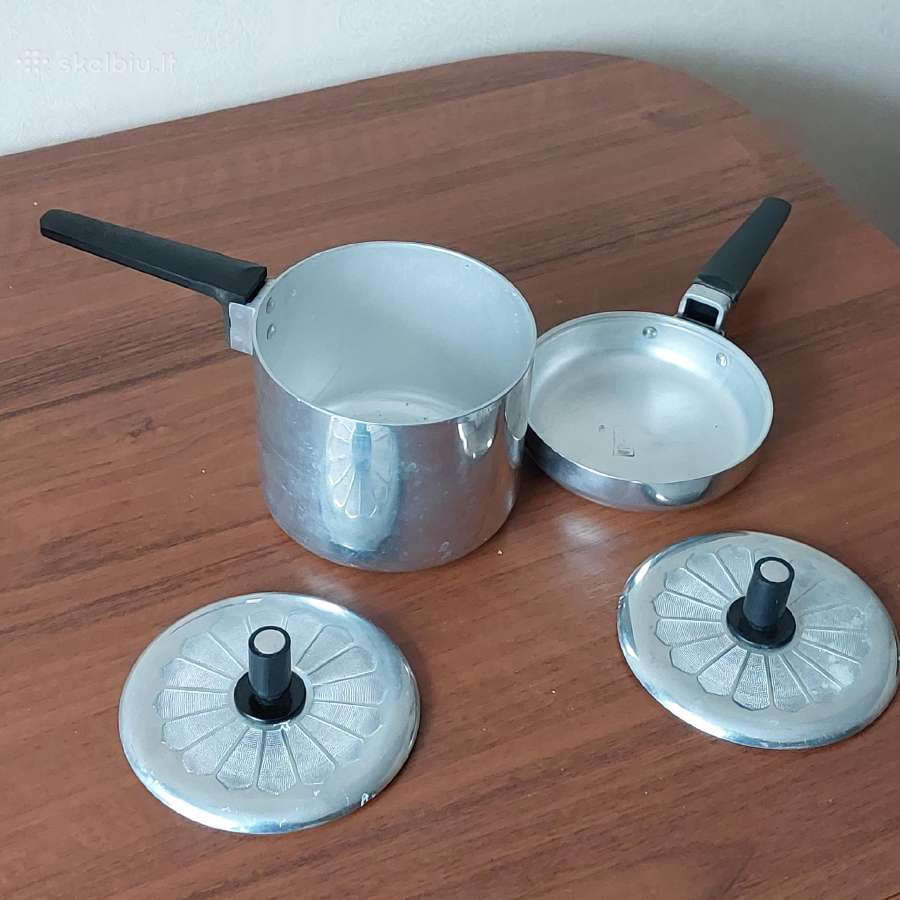 Melchiorinių ir aliumininių indų komplektas - nuotraukos Nr. 19