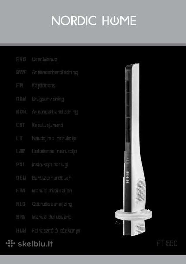 Ventiliatorius Nordic Home Culture Nhc Ft-550 - nuotraukos Nr. 4