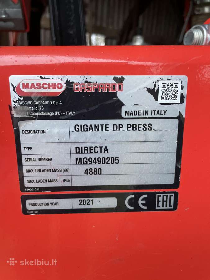 Gaspardo Gigante Dp Pressure 400 - nuotraukos Nr. 9