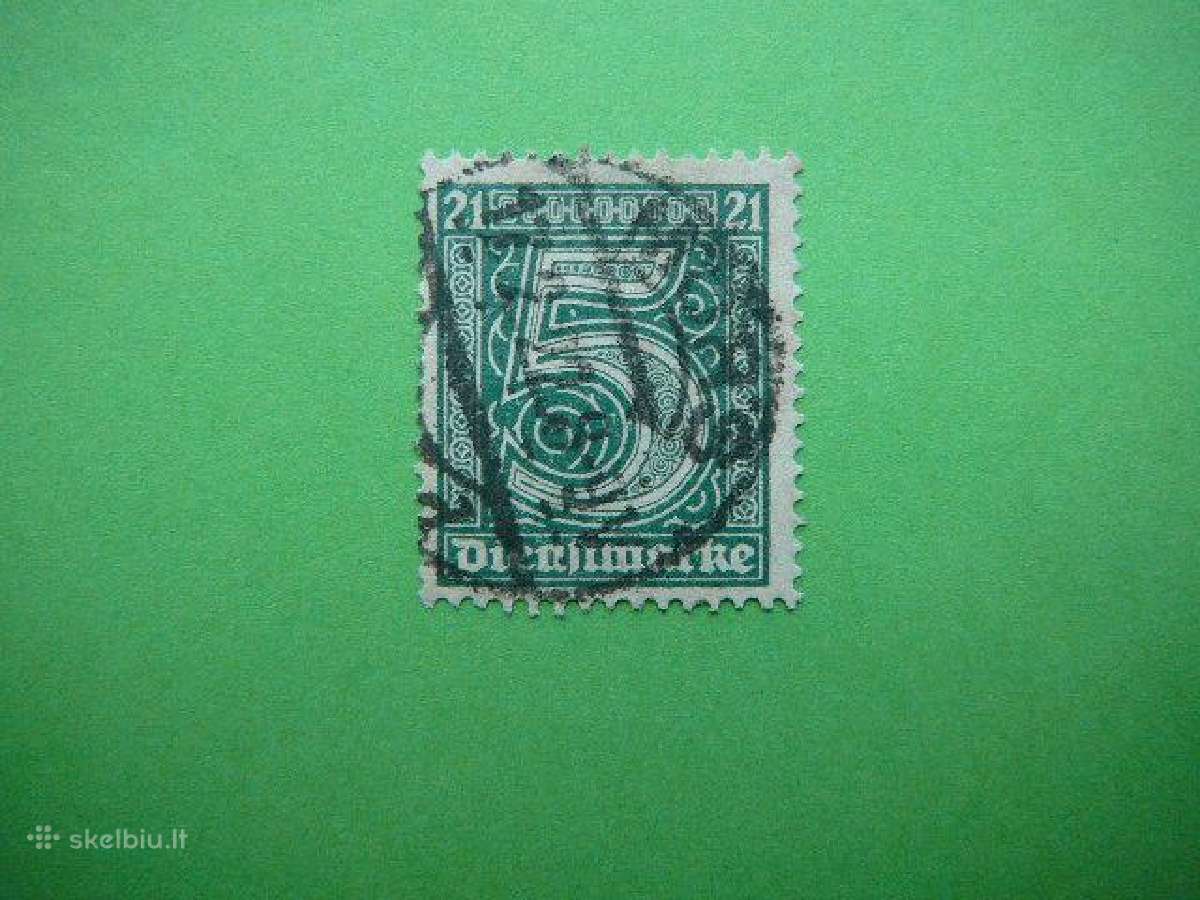 Dienstmarken Vokietija 1920 5pf vdm16a