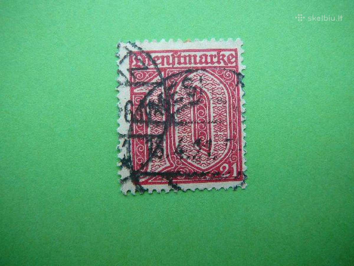 Dienstmarken Vokietija 1920 10pf vdm17a