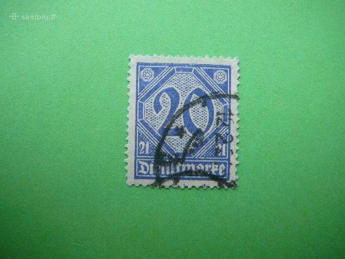 Dienstmarken Vokietija 1920 20pf vdm19a