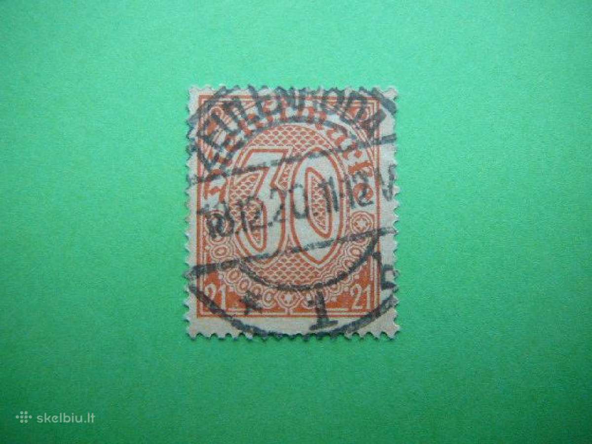 Dienstmarken Vokietija 1920 30pf vdm20a