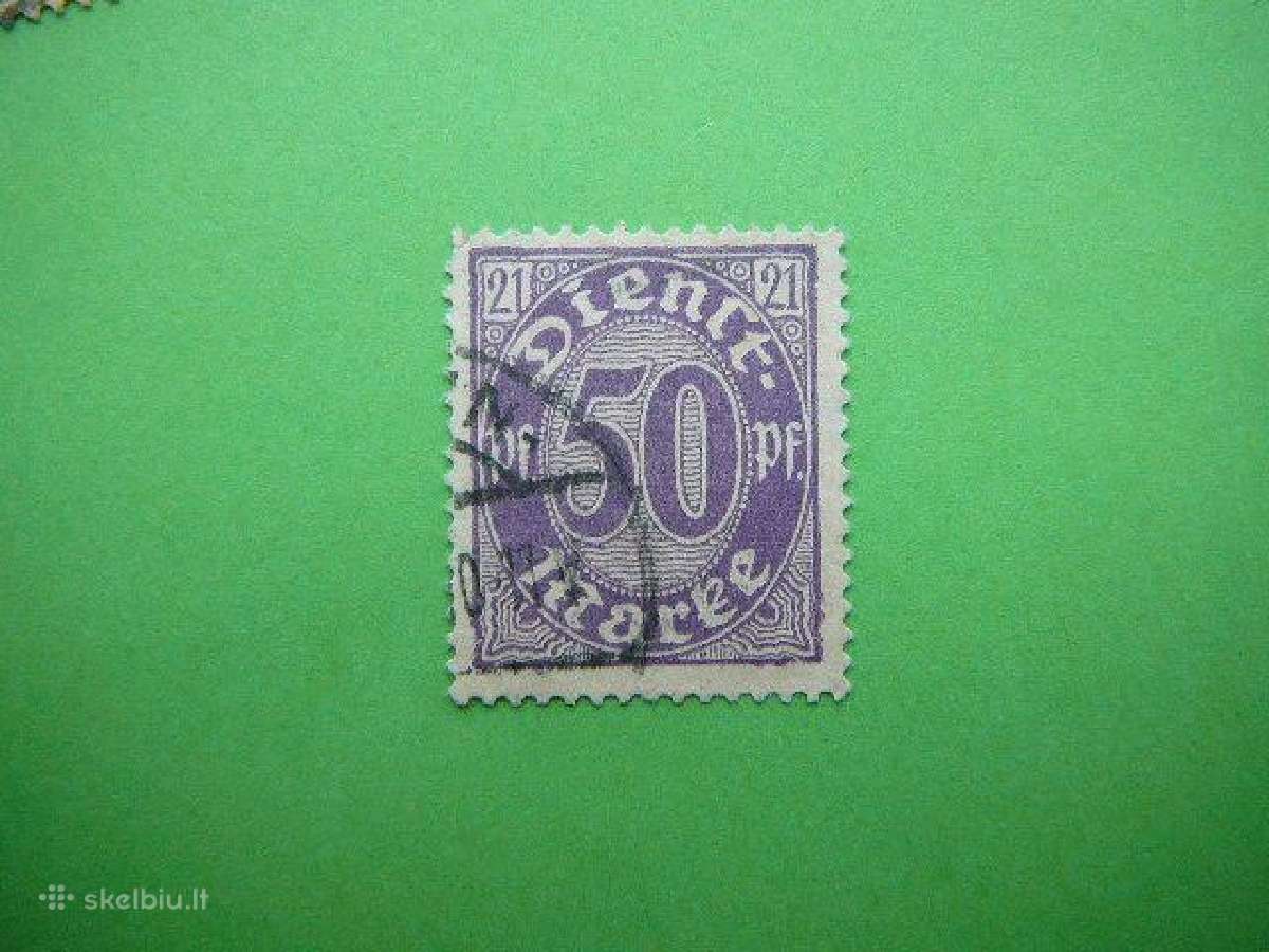 Dienstmarken Vokietija 1920 50pf vdm21a