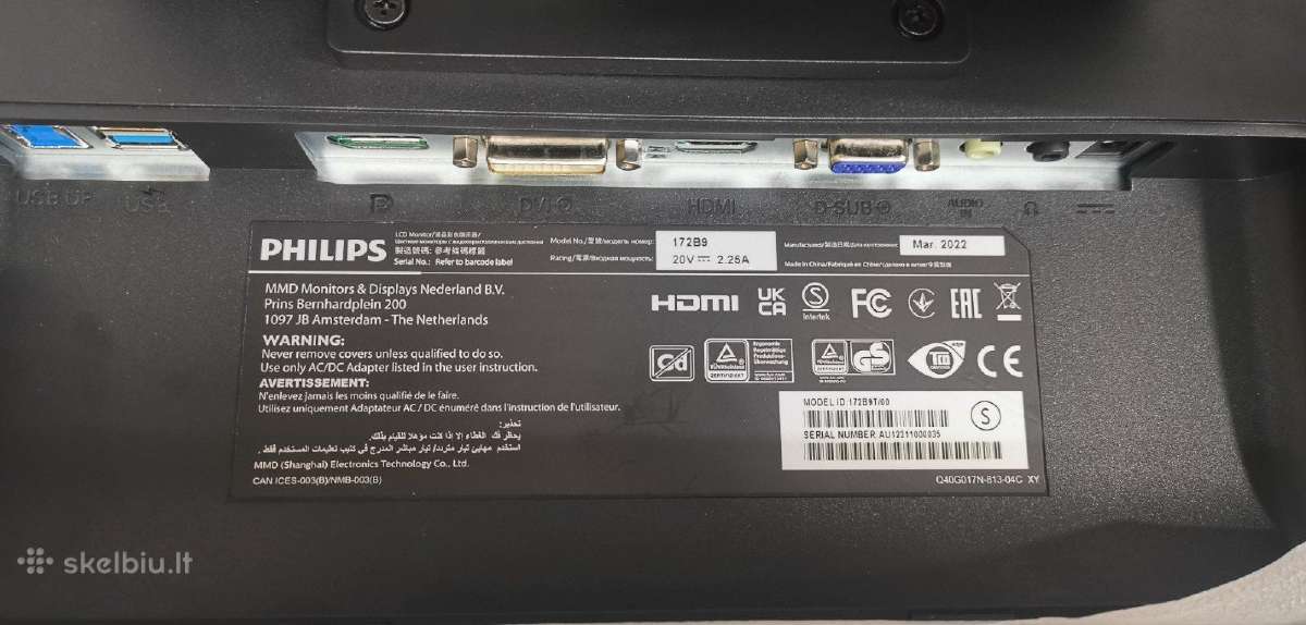 Monitorius Philips 172b9tl/00 Touch - nuotraukos Nr. 5