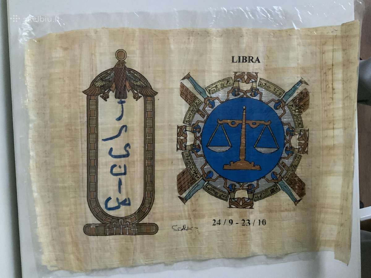 Papirusas iš Egipto - Svarstyklės, paveikslas
