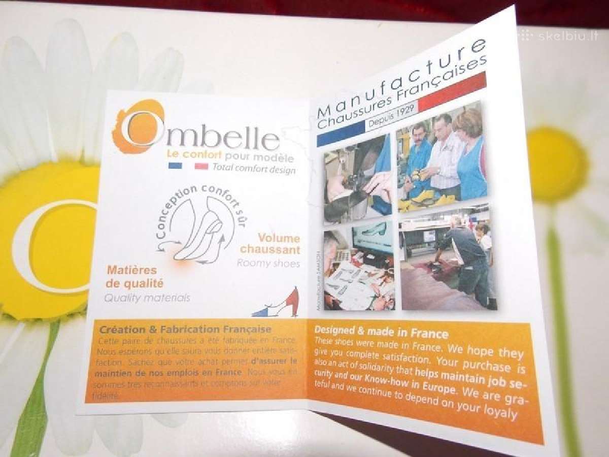 Tamsiai mėlynos prancūziškos Ombelle basutės - nuotraukos Nr. 4