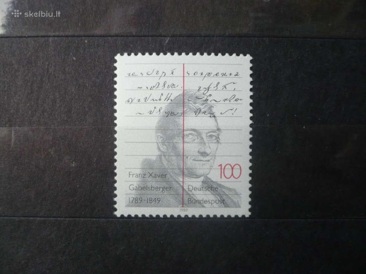 1989 m. stenografo Franzo Ksavero Gabelsbergerio