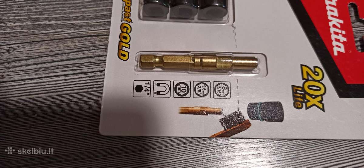 Makita B-40381 sukimo antgalių kompleltas impaktui - nuotraukos Nr. 3