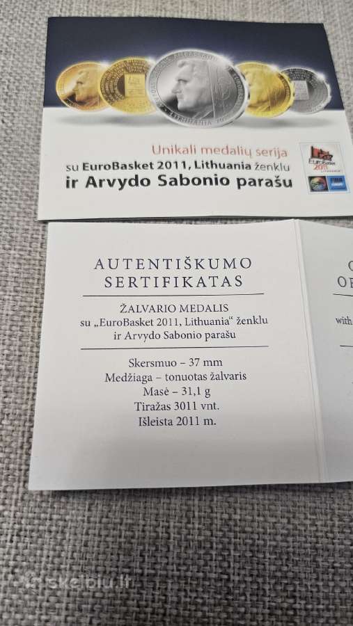 A. Sabonio medalis įpokavime. - nuotraukos Nr. 5