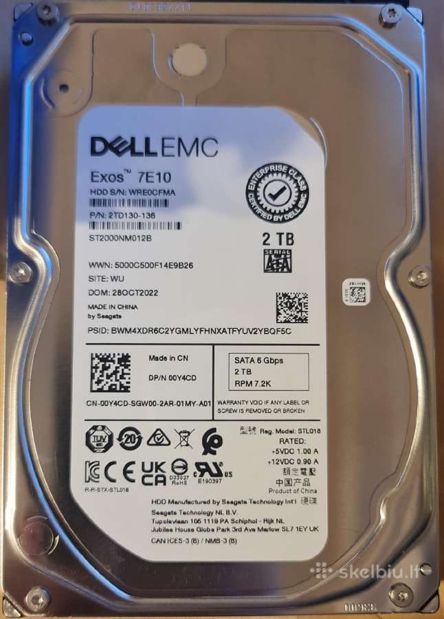 2.5" 3.5" Sata HDD 1tb 2tb 3tb 4tb 6tb 8tb 10-32tb - nuotraukos Nr. 12