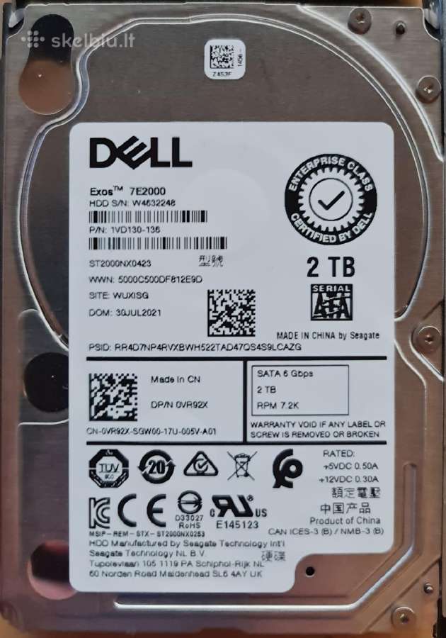 2.5" 3.5" Sata HDD 1tb 2tb 3tb 4tb 6tb 8tb 10-32tb - nuotraukos Nr. 16