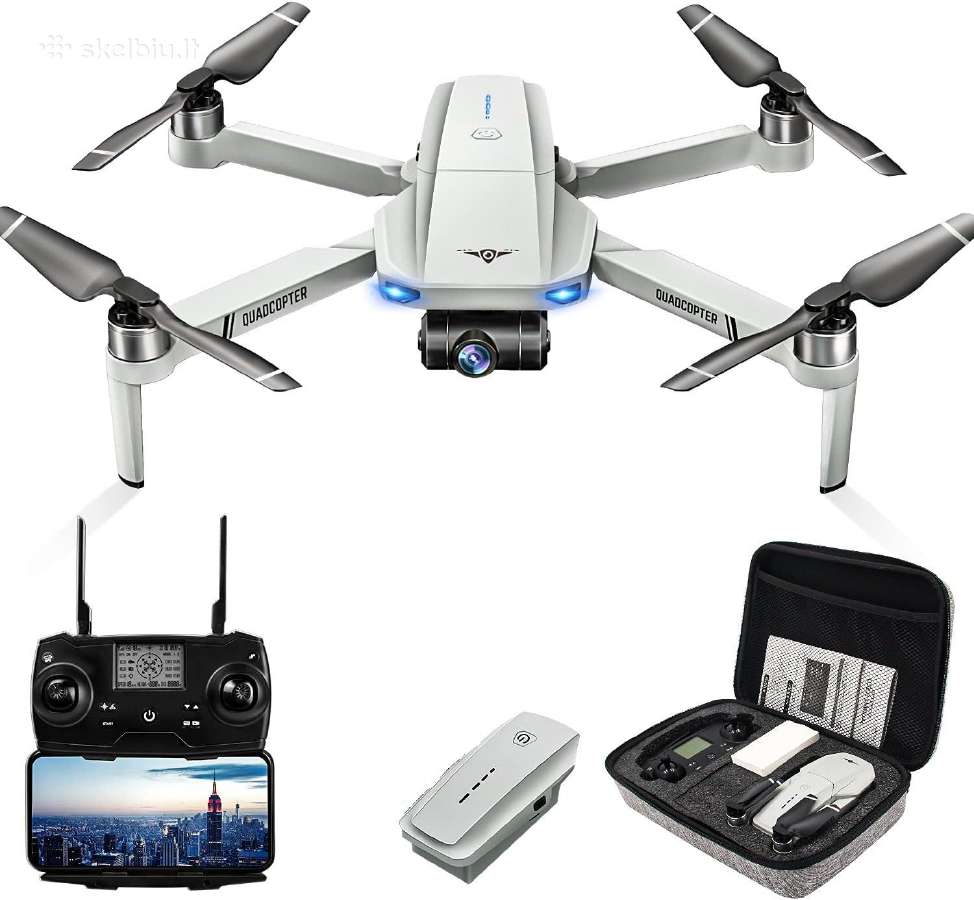 Quadcopter K102 dronas su dviejomis kameromis 4k, - Skelbiu.lt