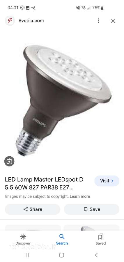 Philips lemputesmaster Ledspot D 5,5-60w 827 Par38 - nuotraukos Nr. 2