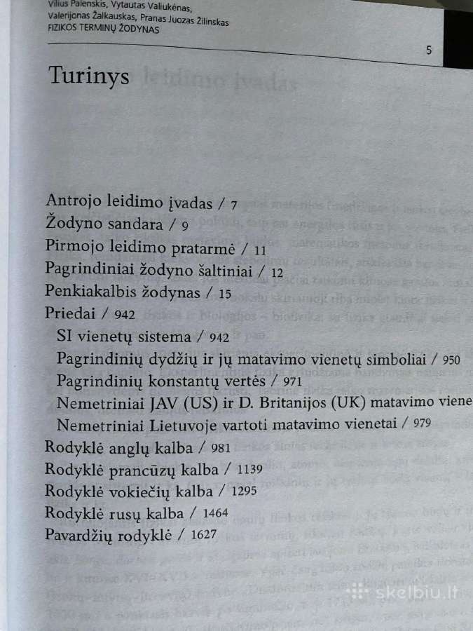 Anglų-lietuvių k. fizikos terminų žodynas - nuotraukos Nr. 4