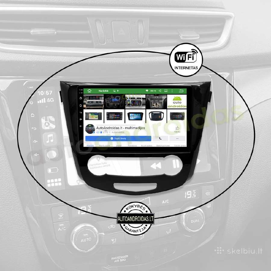 Nissan Qashqai 2 J11 2013-21 Android multimedia - nuotraukos Nr. 3