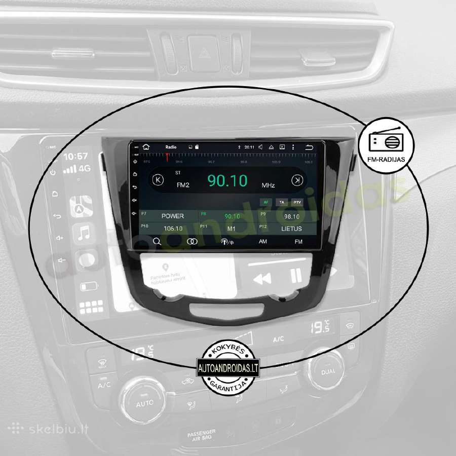 Nissan Qashqai 2 J11 2013-21 Android multimedia - nuotraukos Nr. 4