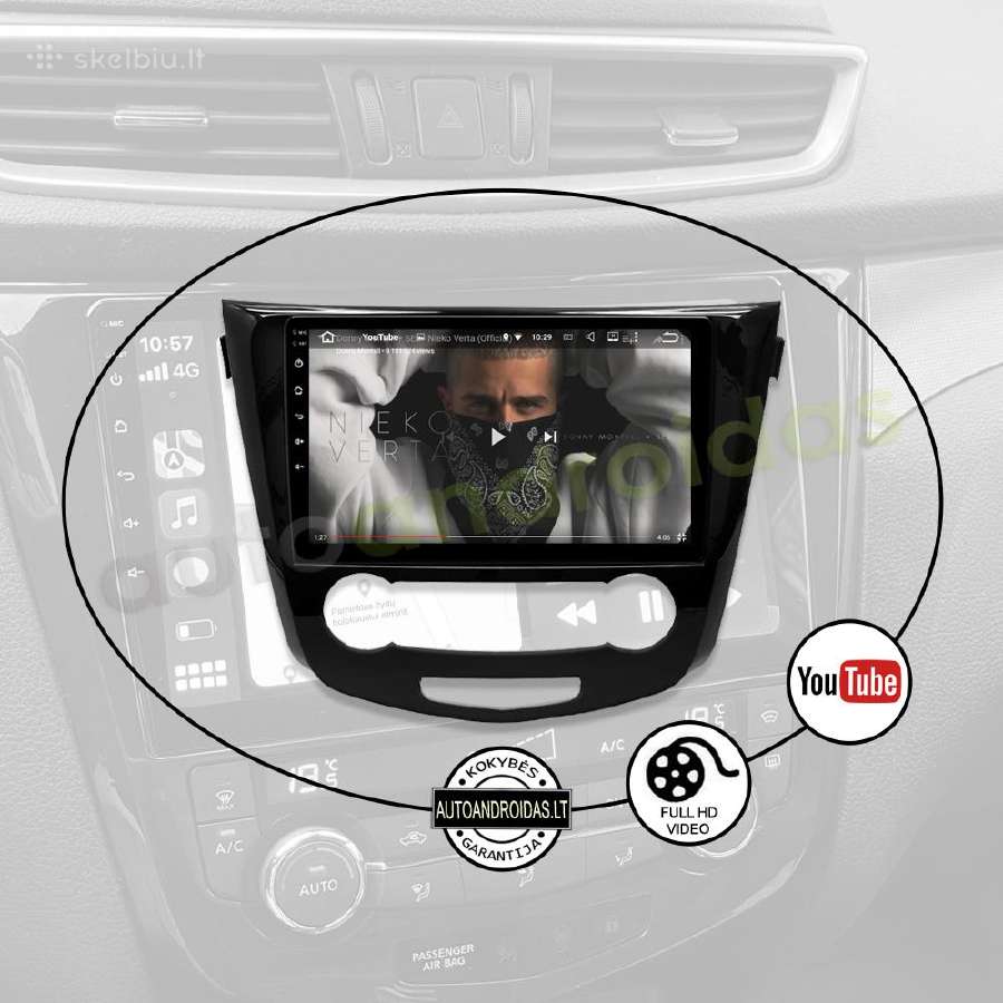 Nissan Qashqai 2 J11 2013-21 Android multimedia - nuotraukos Nr. 9