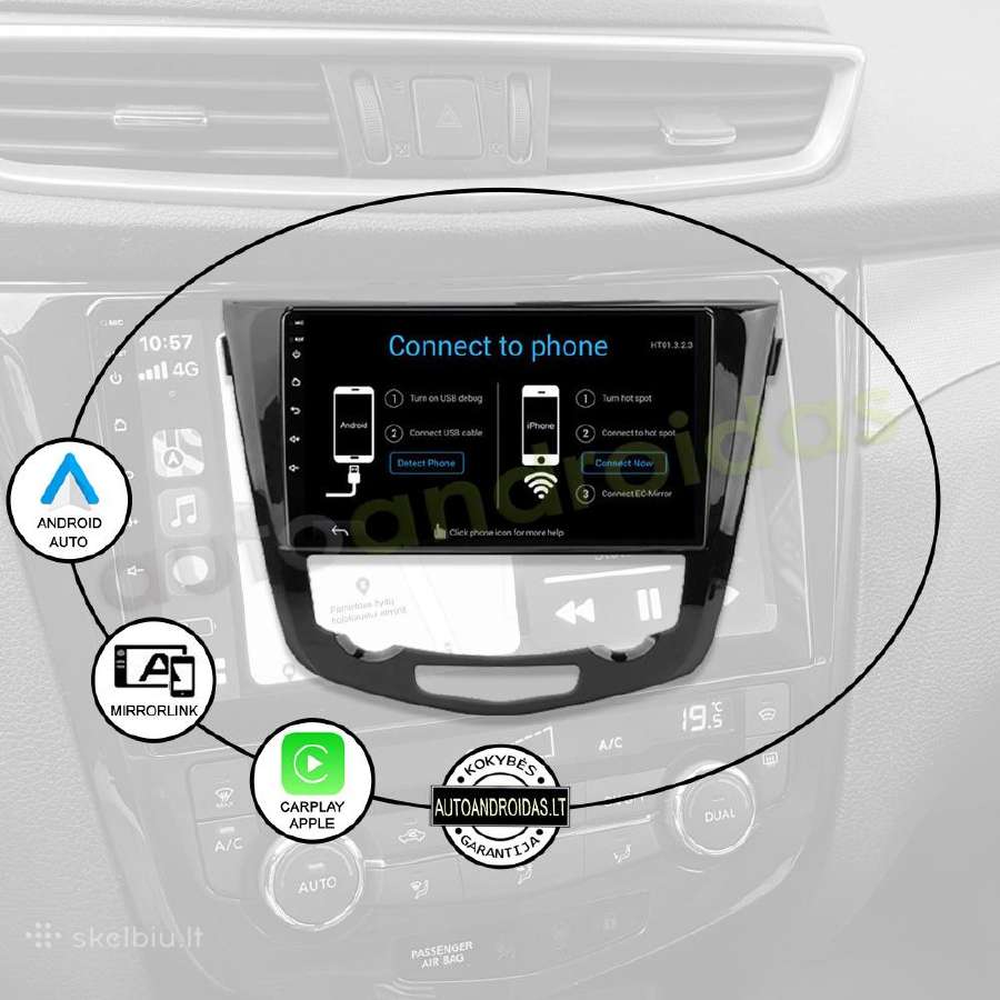 Nissan Qashqai 2 J11 2013-21 Android multimedia - nuotraukos Nr. 10