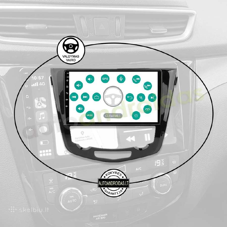 Nissan Qashqai 2 J11 2013-21 Android multimedia - nuotraukos Nr. 12