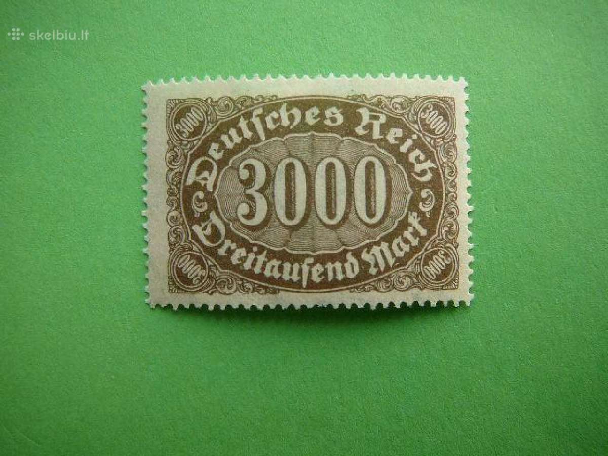 Standartai Vokietija 1922 3000m Mlh wz2 vkt254sp