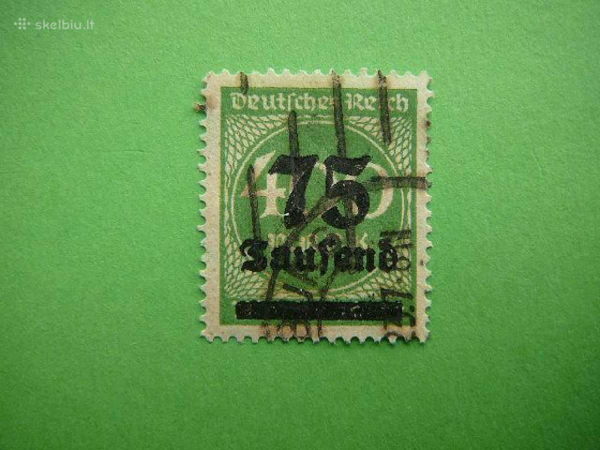 Standartai Vokietija 1923 75t/400 antsp. vkt287a